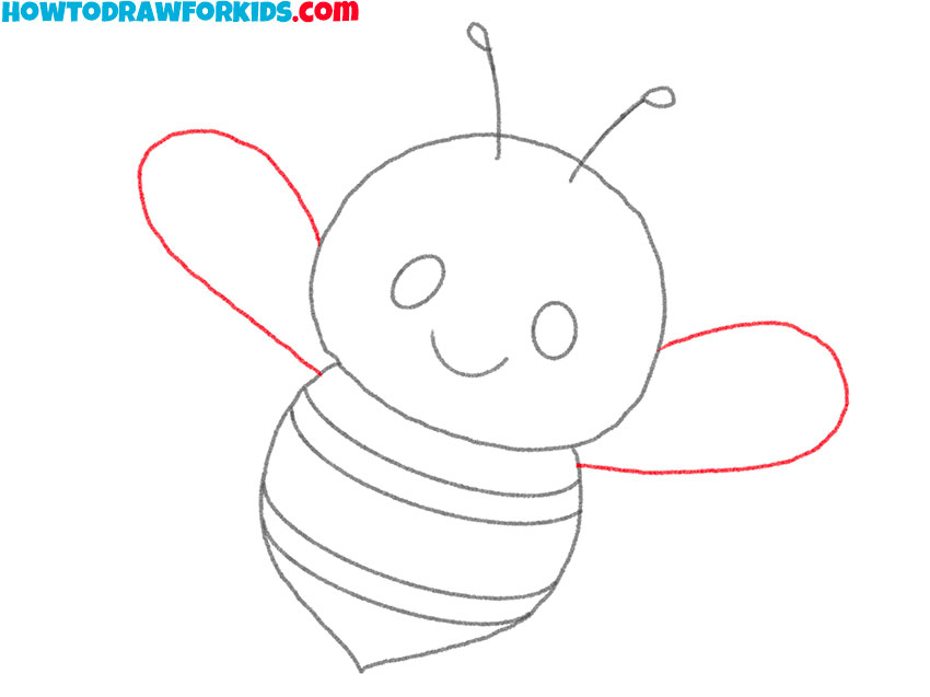 how to draw a simple bee