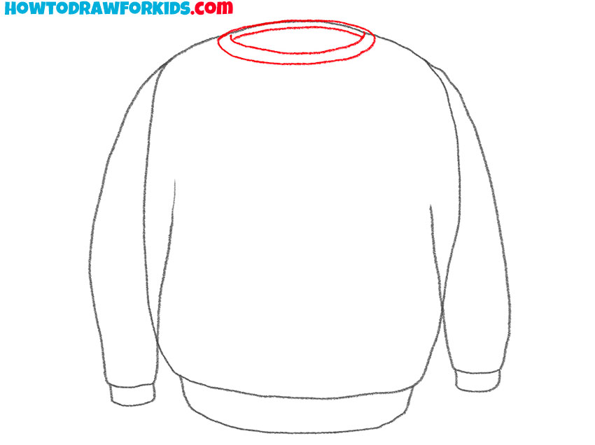 how to draw a simple sweater
