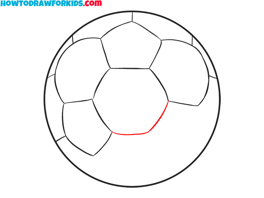 how to draw a soccer ball for kids