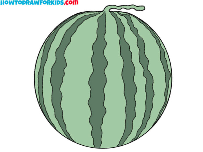 how to draw a watermelon featured image