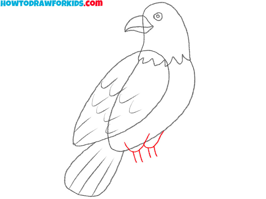 how to draw an eagle for kindergarten