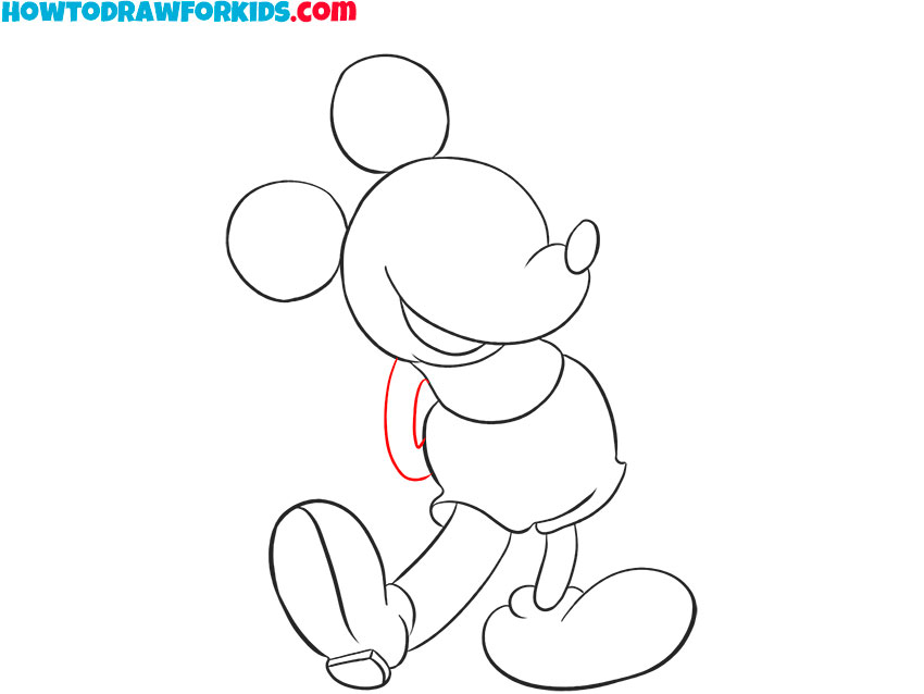 how to draw mickey mouse cartoon
