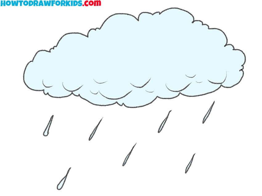 How to draw the scenery of a Rainy Season | Rainy day drawing, Drawing  scenery, Easy scenery drawing