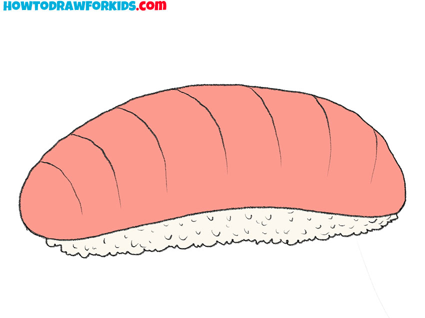 Sushi Drawing Easy Tutorial  How to Draw Sushi Easy Step by Step  YouTube