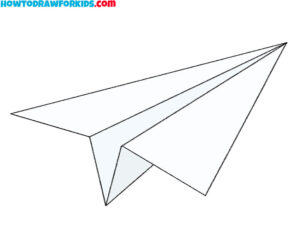 How to Draw a Paper Airplane - Easy Drawing Tutorial For Kids