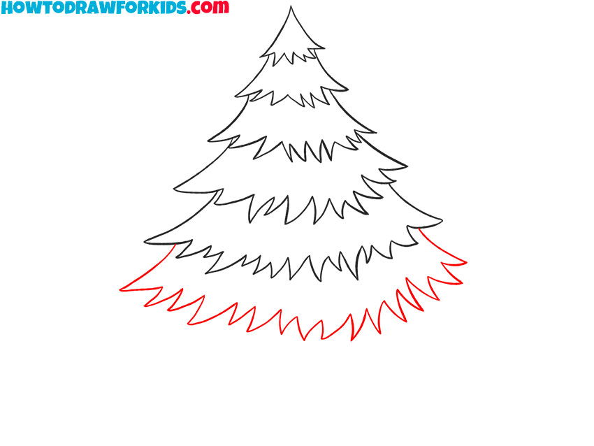 pine tree drawing lesson