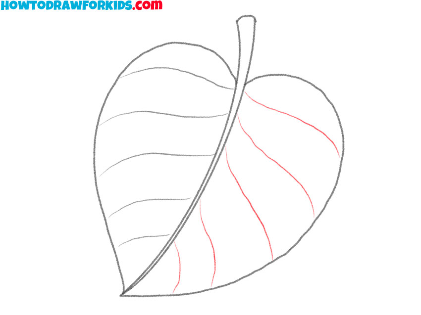 tree leaf drawing guide