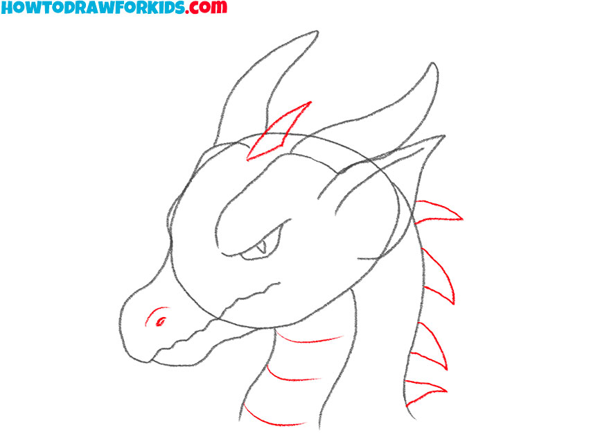 easy dragon face drawing guide