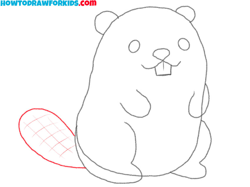 how to draw a cartoon beaver