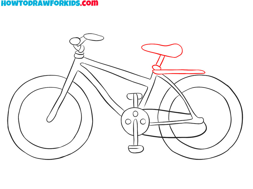 how to draw a cartoon bike