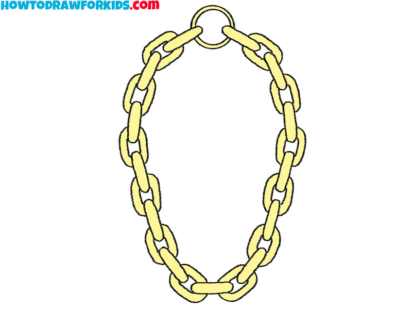 how to draw a chain for kindergarten