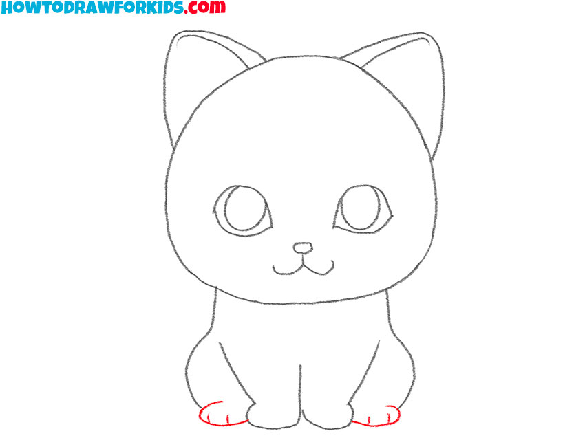 how to draw a cute baby kitty