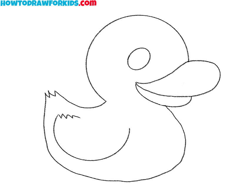 how to draw a cute cartoon duck