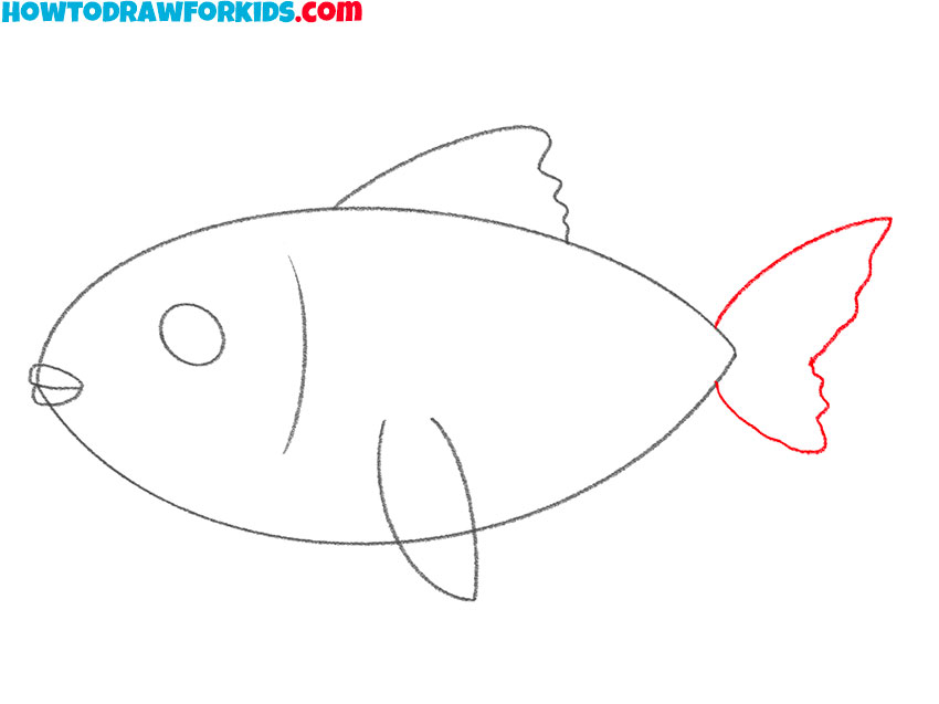 how to draw a fish easily