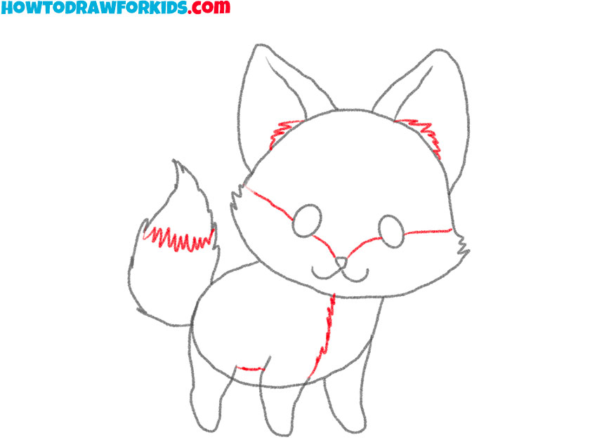 how to draw a fox cartoon easy