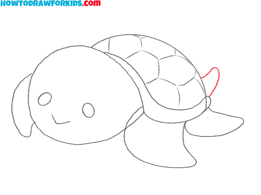 how to draw a realistic baby sea turtle
