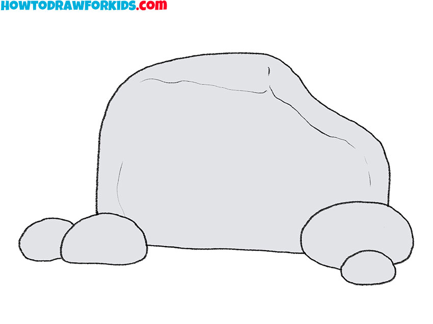 how to draw a rock for kindergarten