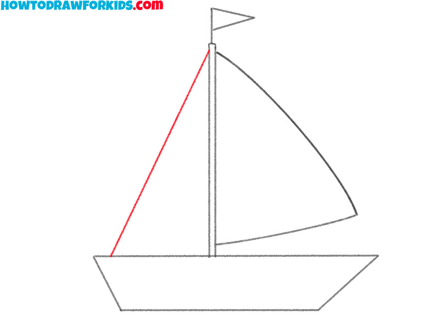 how to draw a sailboat cartoon