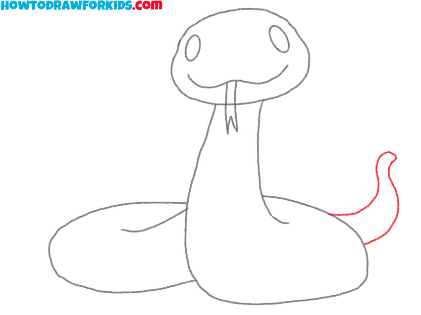 how to draw a snake easily
