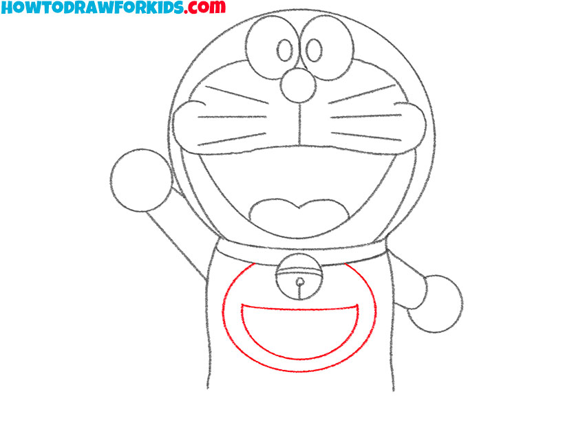 how to draw doraemon for beginners