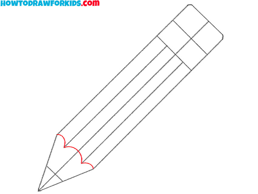 How Draw Pencil Vector Illustration Draw Pencil Step Step