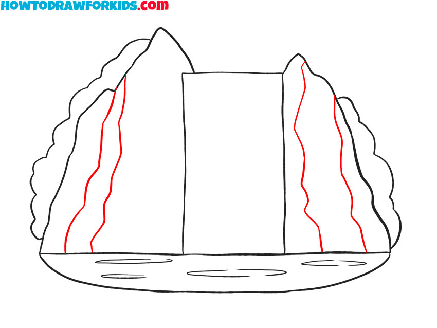 waterfall drawing tutorial for kids