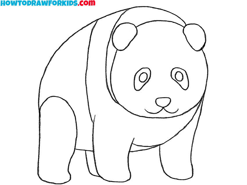 how to draw a cute panda bear