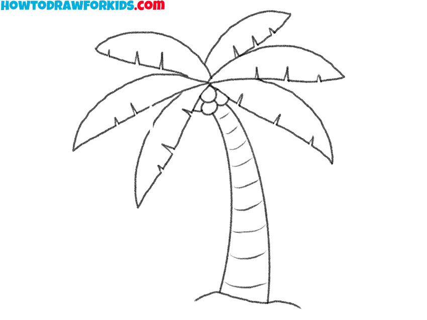 easy palm tree drawing tutorial