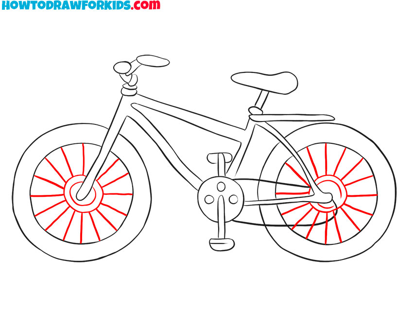 how to draw a bike for beginners