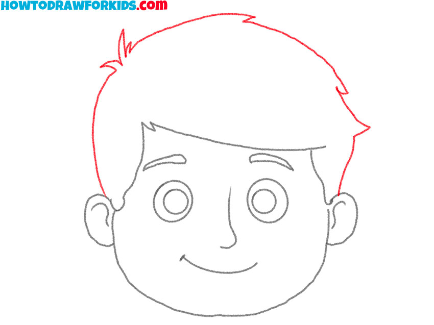 how to draw a boy face digital art