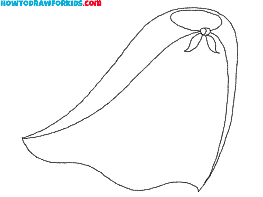 how to draw a cartoon cape