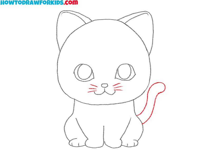 how to draw a cartoon kitty