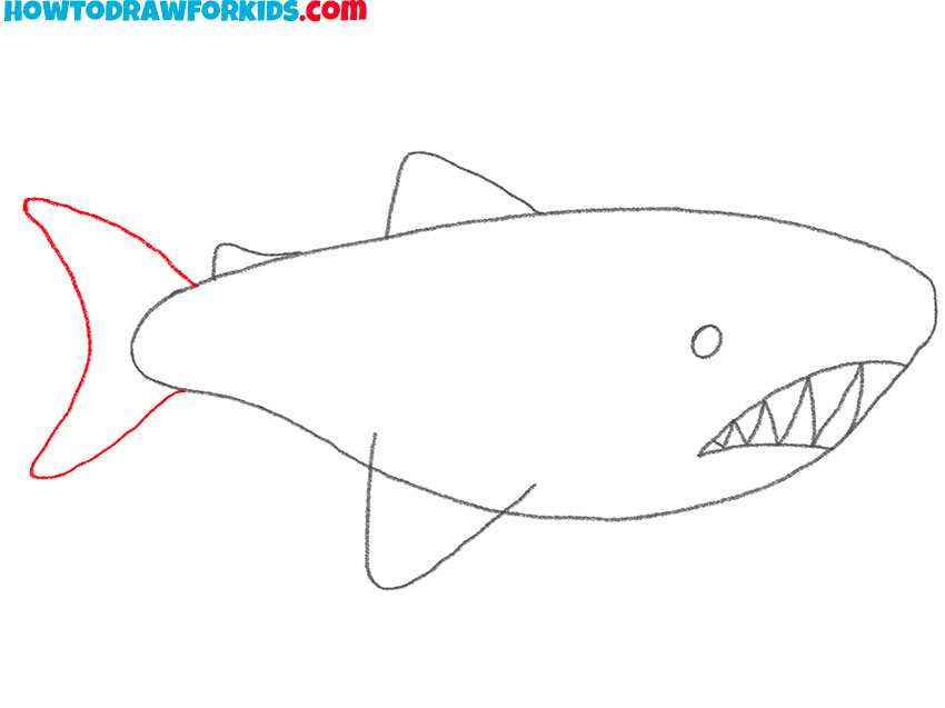 how to draw a cute megalodon