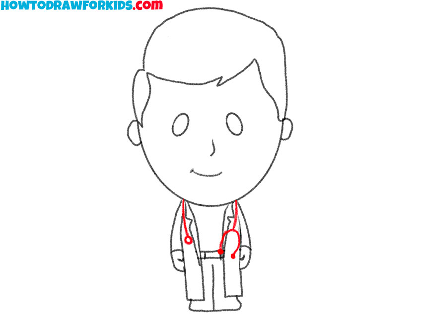 how to draw a doctor easy