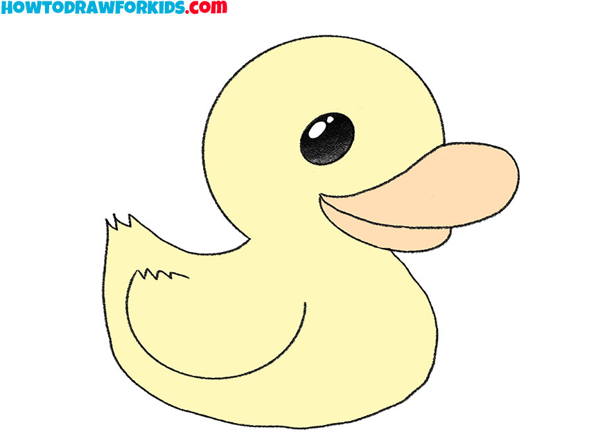 how to draw a duck easy for beginners