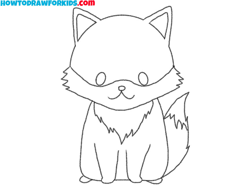 how to draw a fox easy cute
