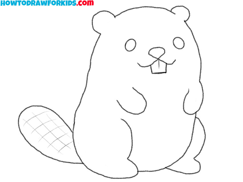 how to draw a funny cartoon beaver