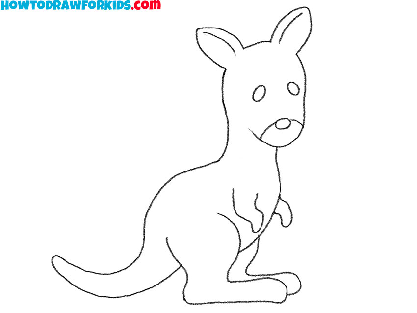 how to draw a kangaroo for kindergarten