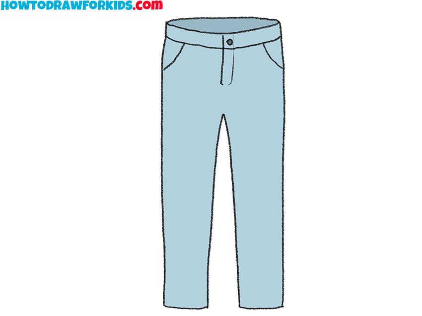 how to draw simple pants