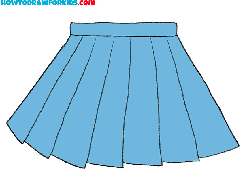 How to Draw a Pleated Skirt Easy Drawing Tutorial For Kids