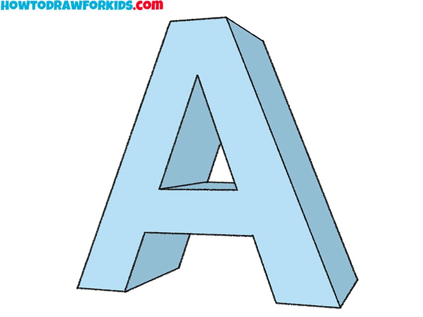 simple 3d letter drawing
