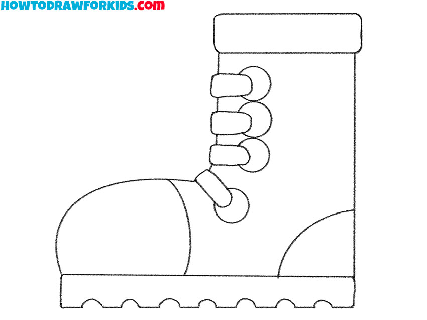 simple boot drawing for kids