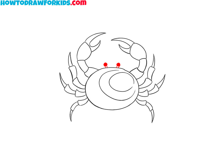 simple crab drawing tutorial