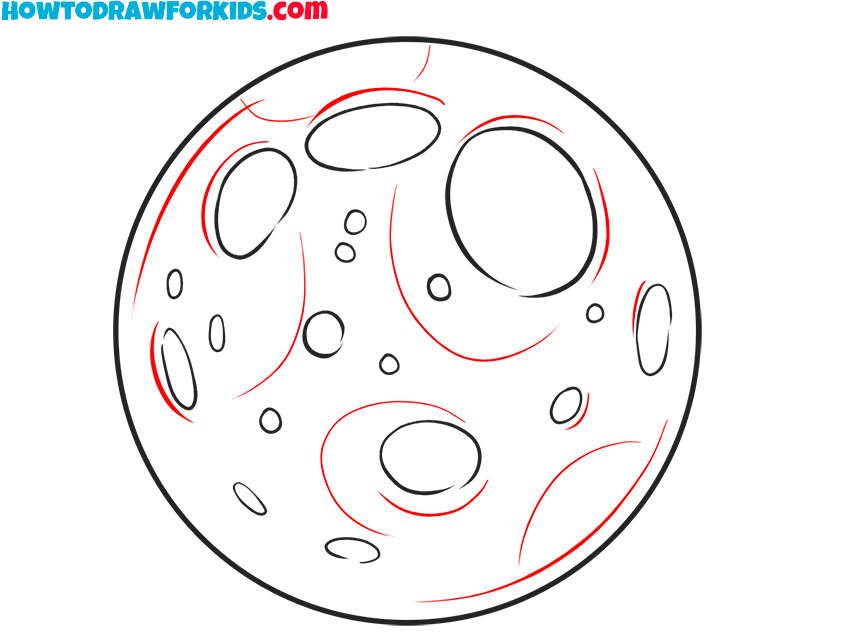 simple moon drawing for kids