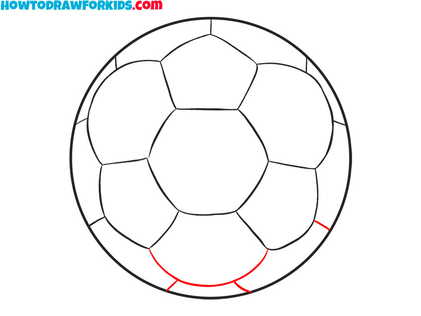 simple soccer ball drawing