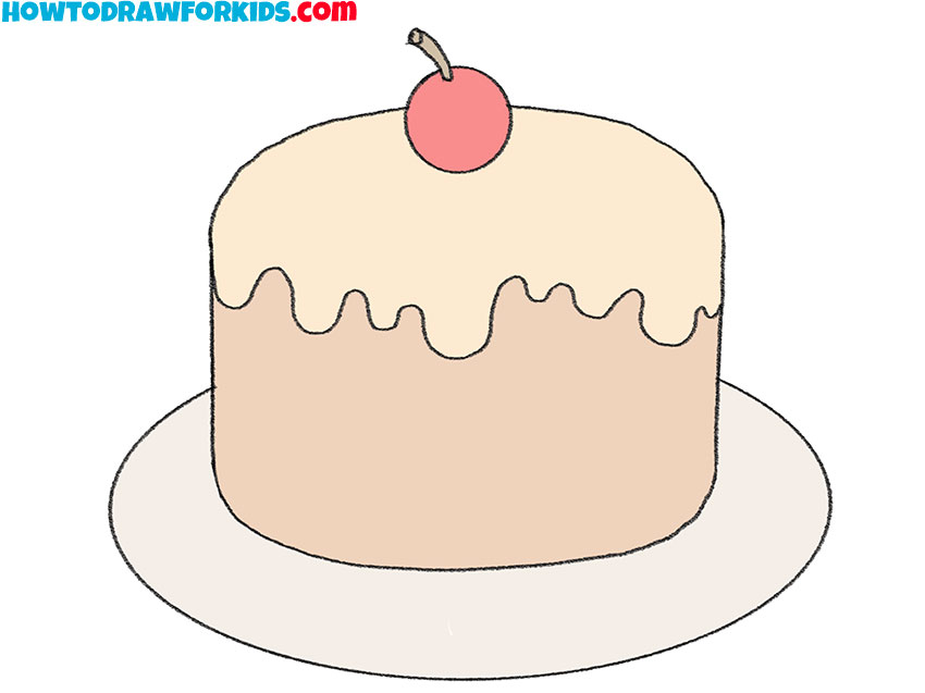 HOW TO DRAW BIRTHDAY CAKE FOR KIDS STEP BY STEP | DRAWING OF CAKE FOR KIDS  | EASY CAKE DRAWING - YouTube