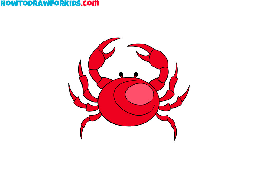 cartoon crab drawing tutorial