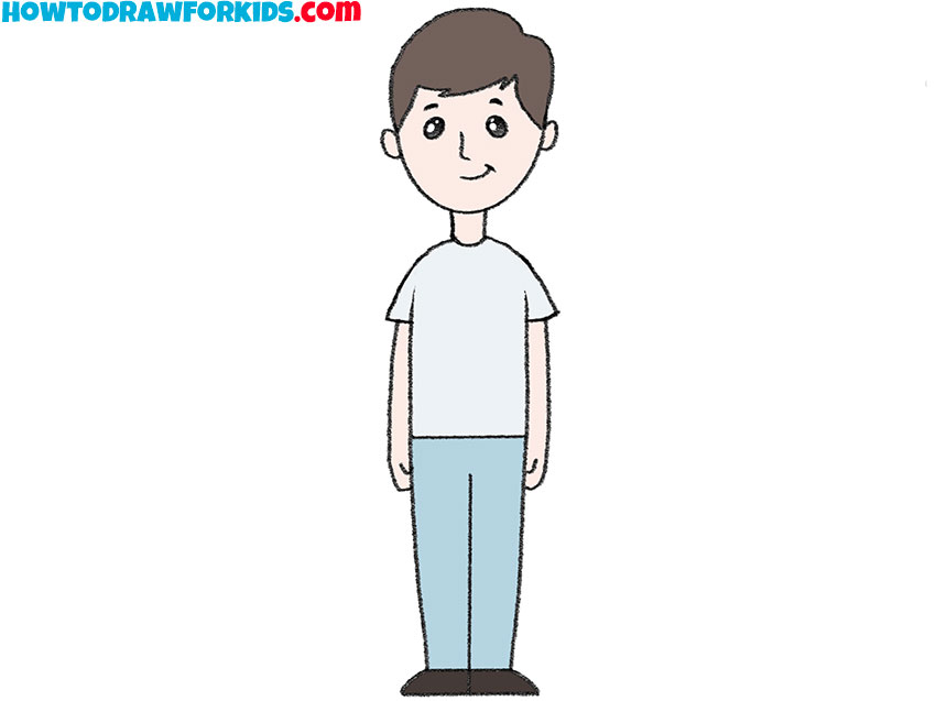 how to draw a man body for kids