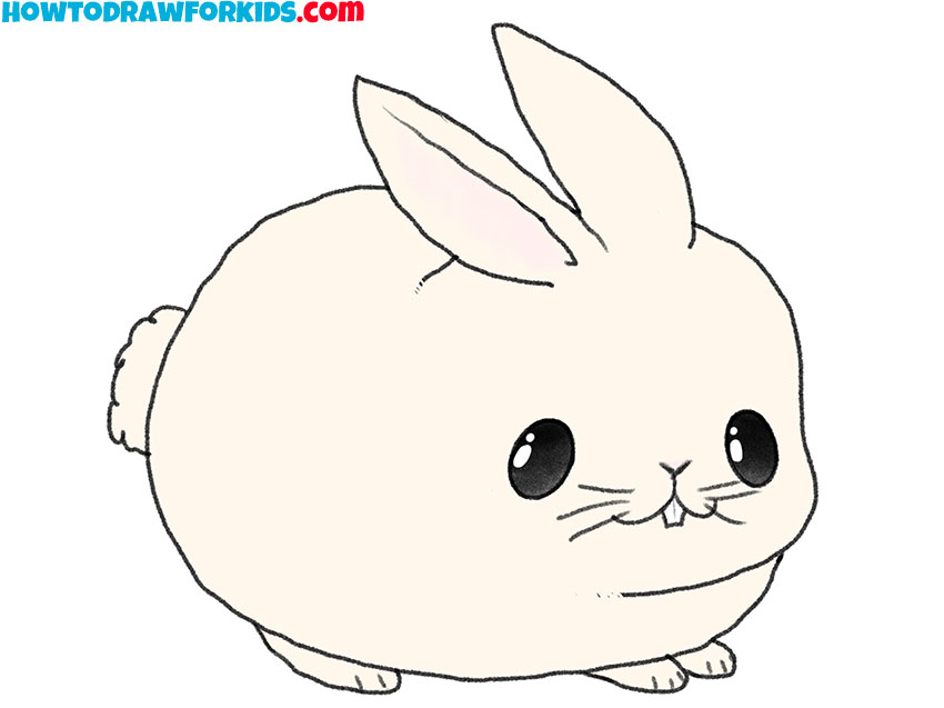 How To Draw Cute Rabbit Drawing I Easy Cartoon Coloring for Kids - YouTube