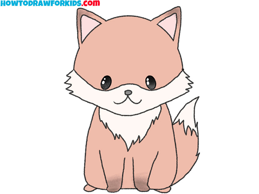 How to Draw a Cute Fox - Easy Drawing Tutorial For Kids